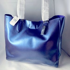 Coach Metallic Blue Derby Tote